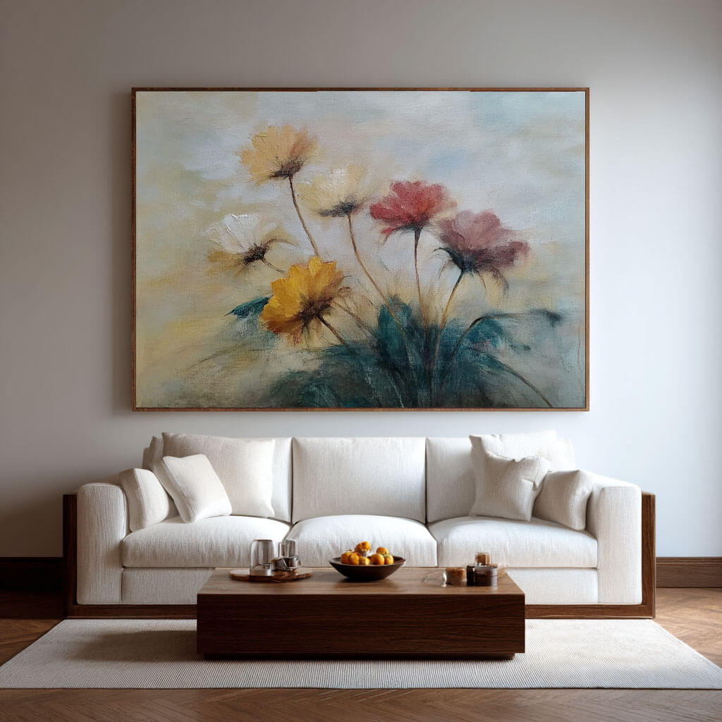 Fading Petals - Floral Canvas Art Painting