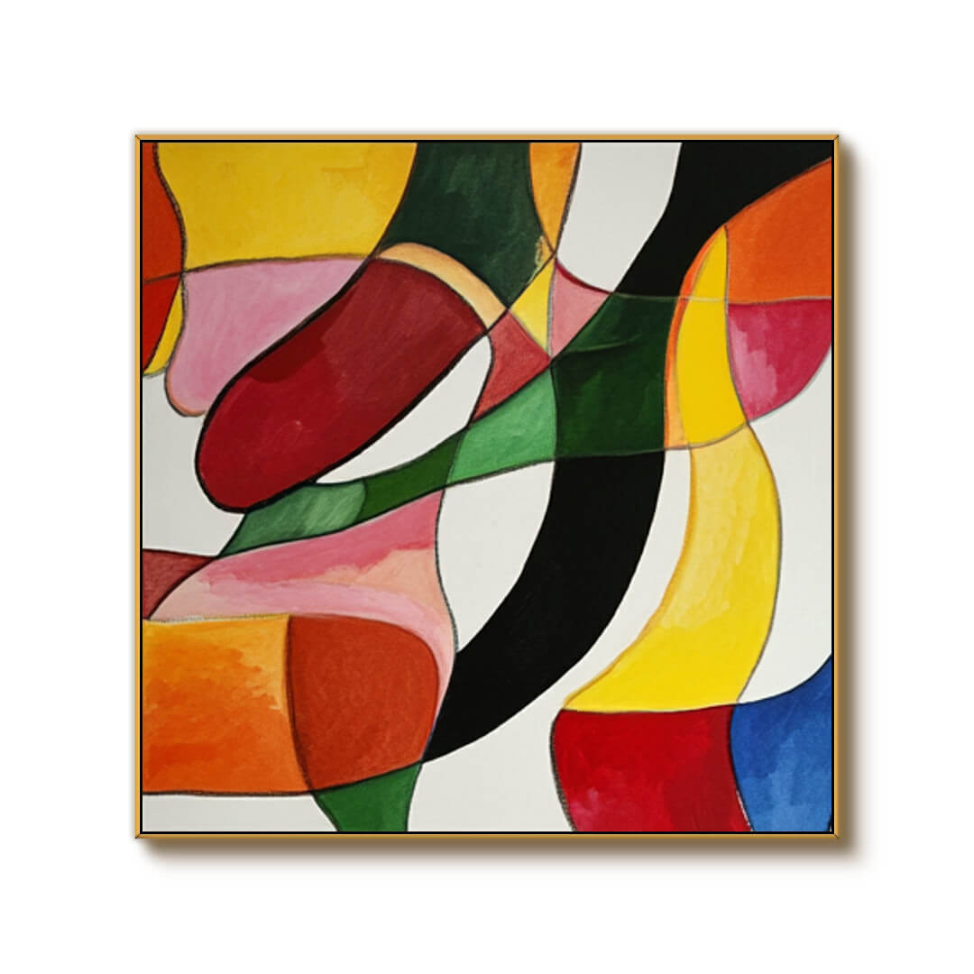 Shapes In Transit - Colorful Abstract Art Canvas Painting