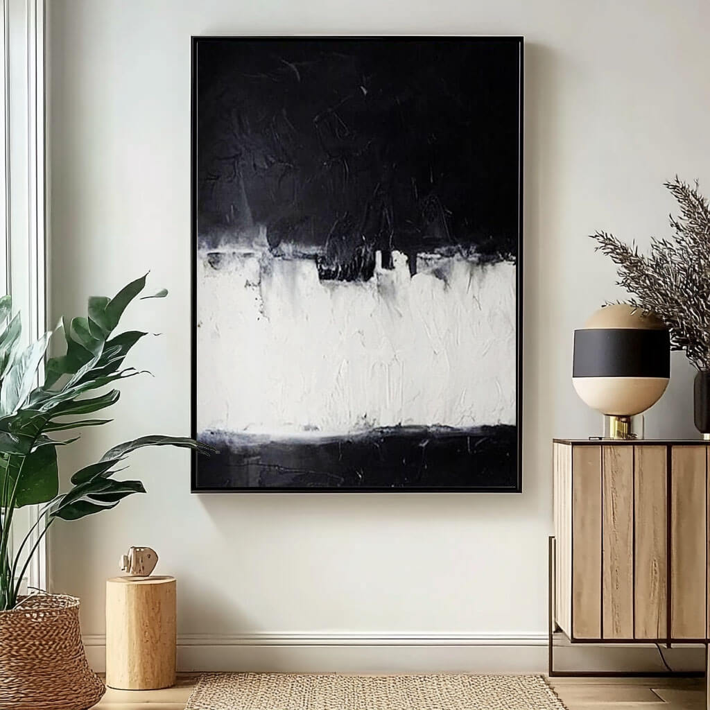 Night Shadow - Modern Minimalist Abstract Art Painting
