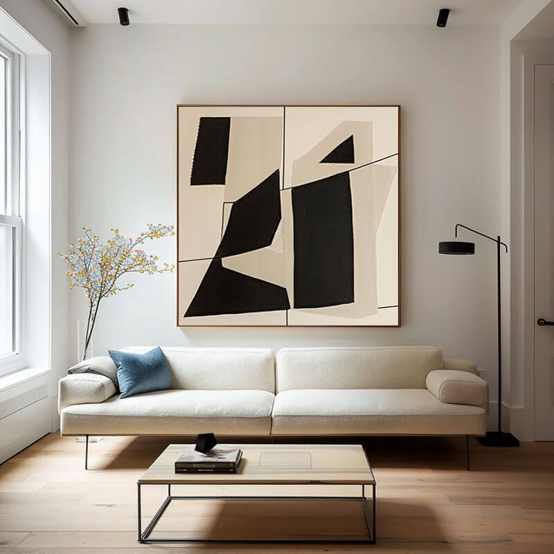 Graphical I - Minimalist Abstract Painting