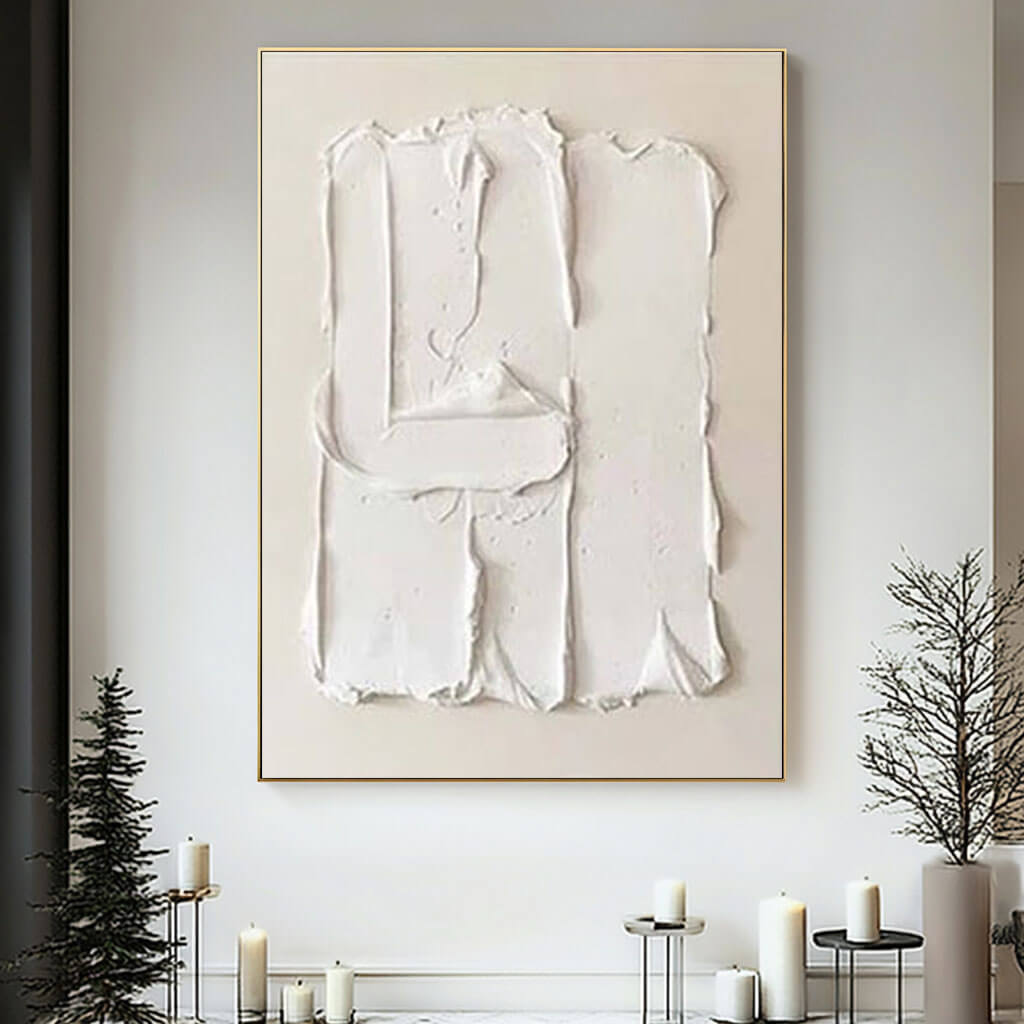 Floating Strokes - Minimalist Textured Wall Art Painting