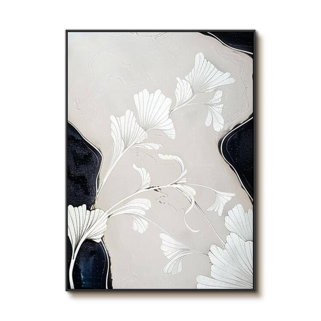 Organic Bloom -Modern Flower Canvas Art Painting