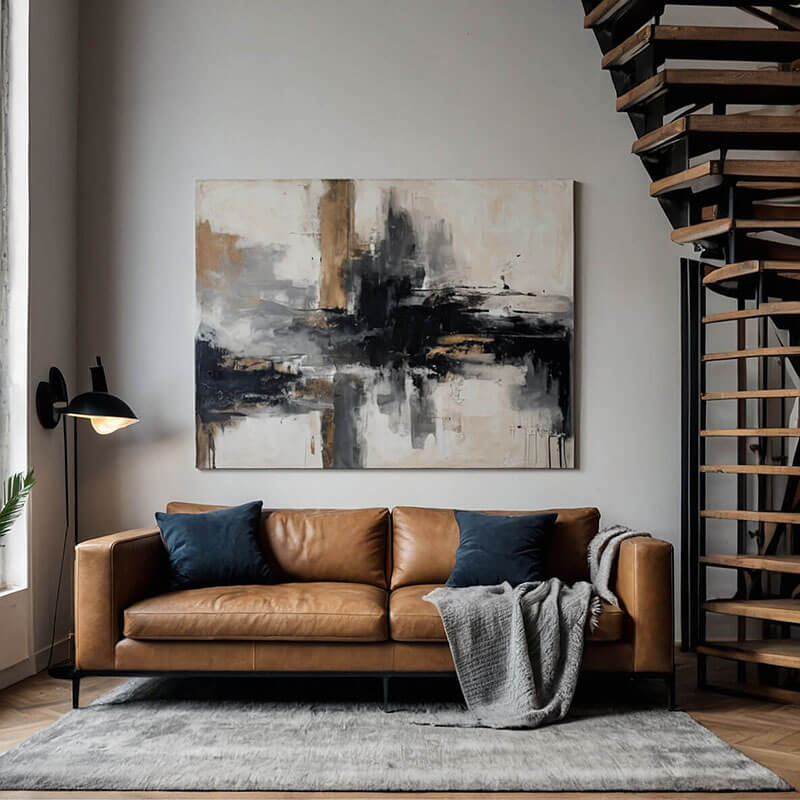 Muted Reflections - Abstract Canvas Art Painting