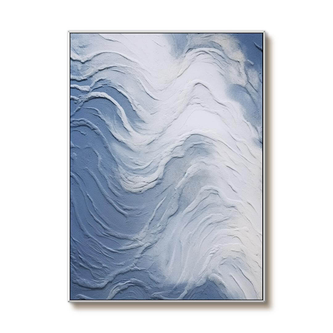 Fluidity - Blue Abstract Textured Wall Art