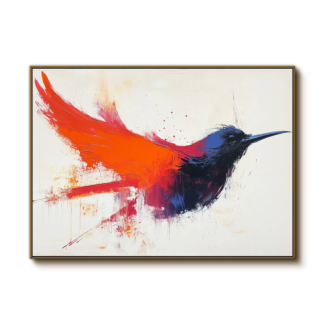 Bird in Flight - Abstract Canvas Art Painting