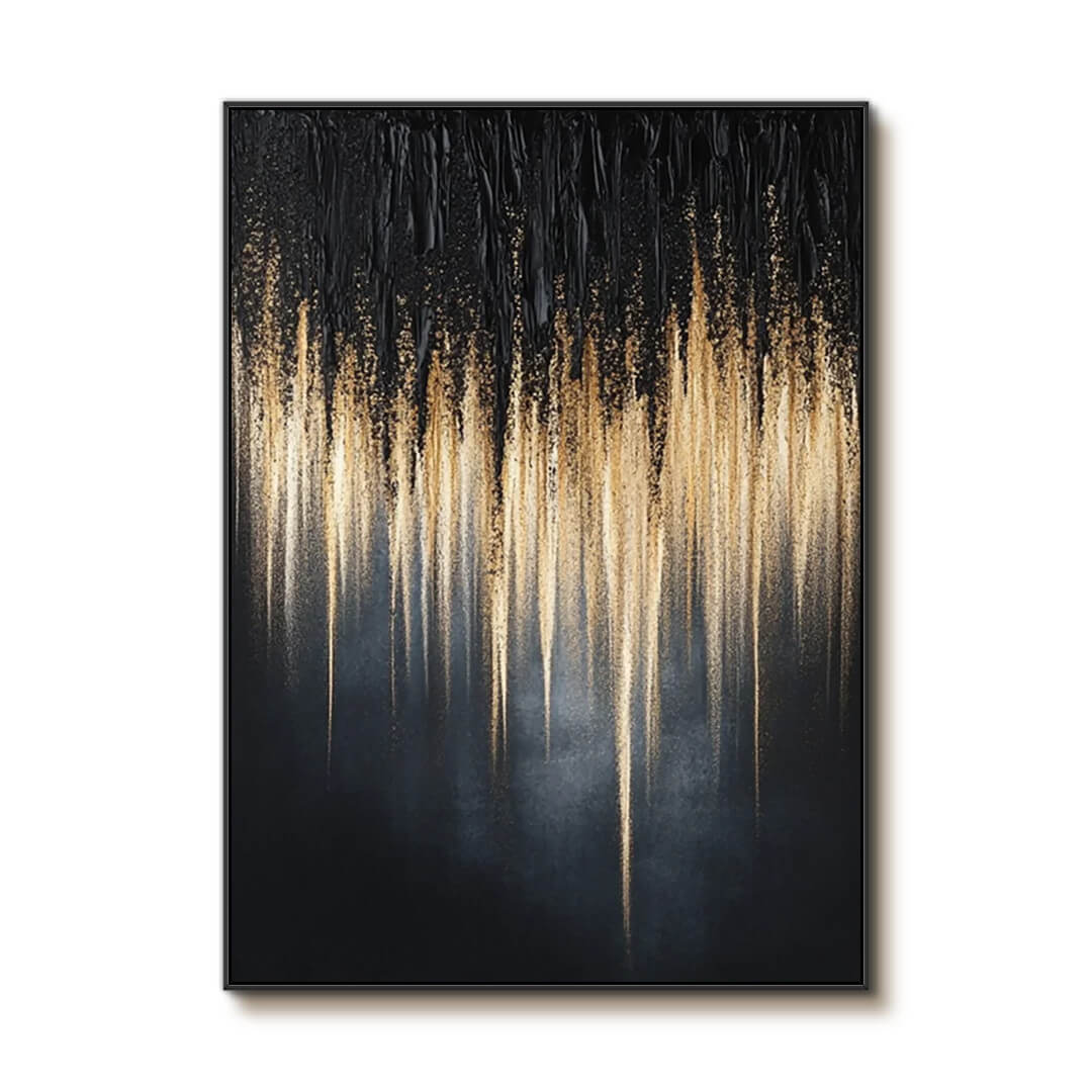 Gravity - Black Minimalist Abstract Wall Art