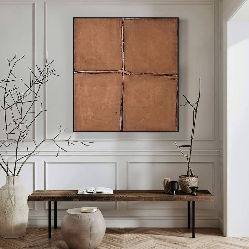 Sediments - Brown Wabi Sabi Canvas Art Painting