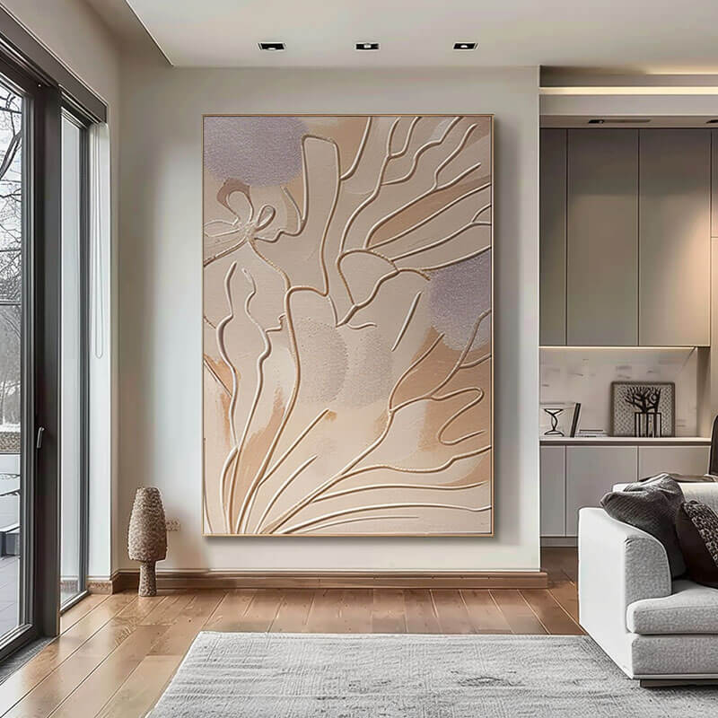 Ethereal Flowers - Large Minimalist Abstract Wall Art Painting