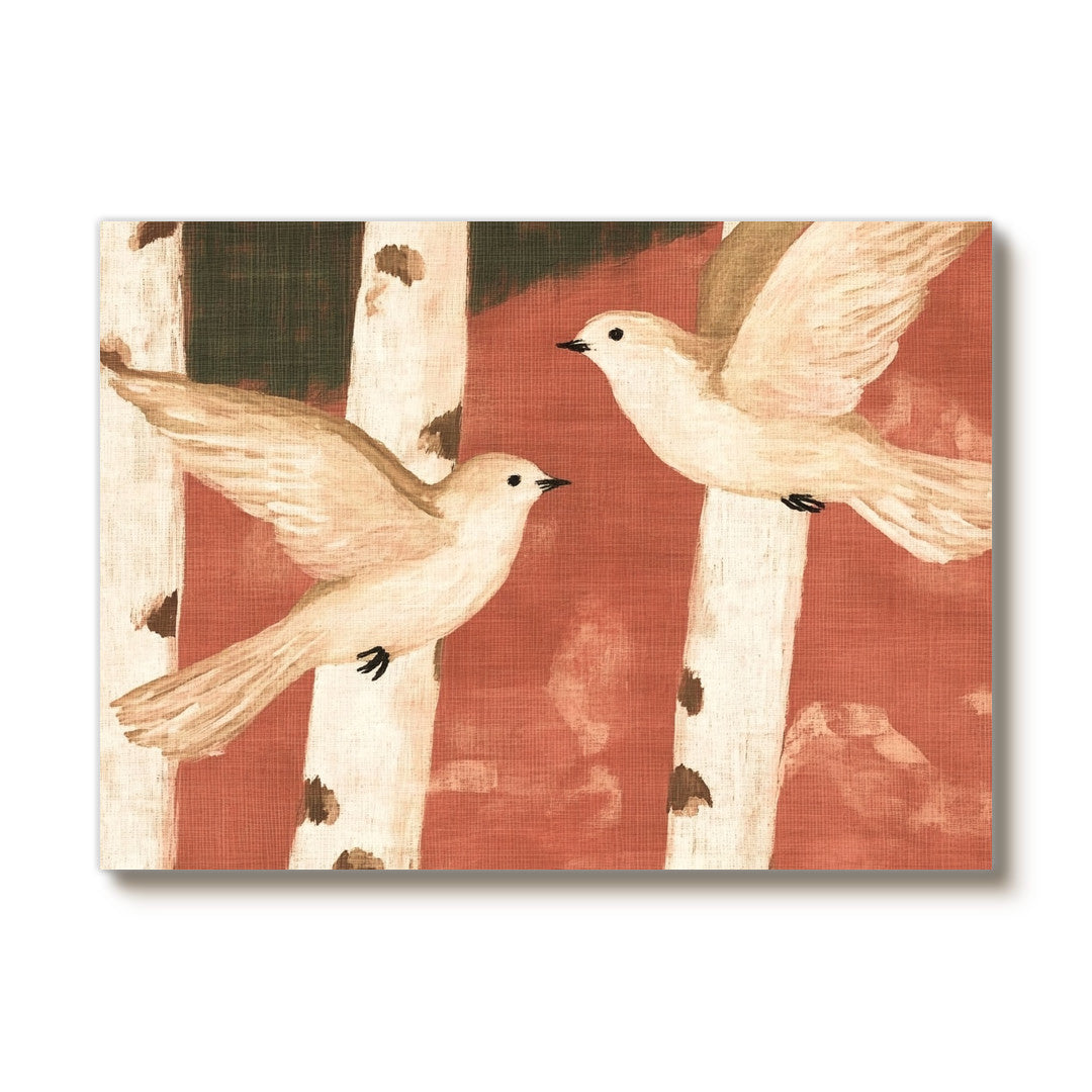 Birch Forest Duet - Modern Minimalist Nature Wall Art