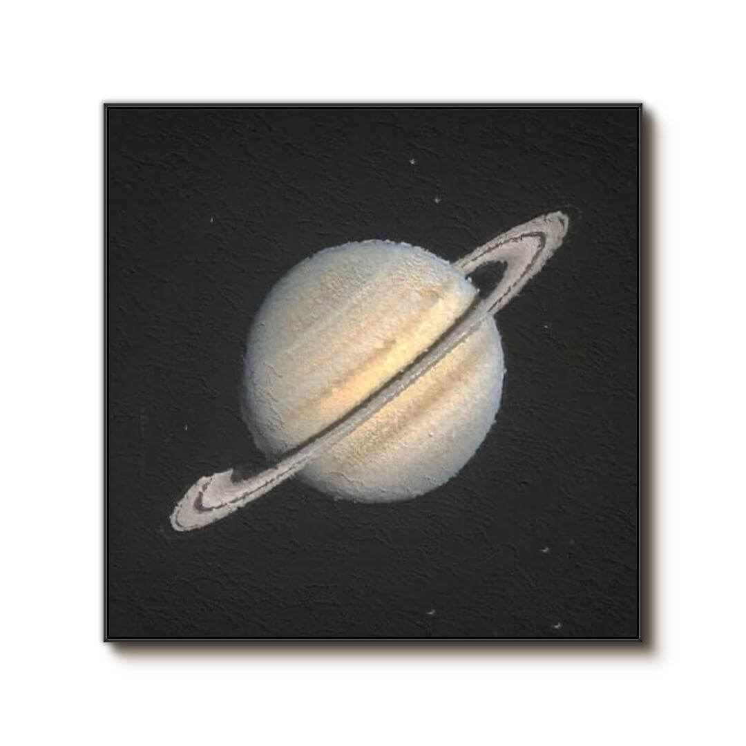 Saturn - Original Textured Canvas Art Painting