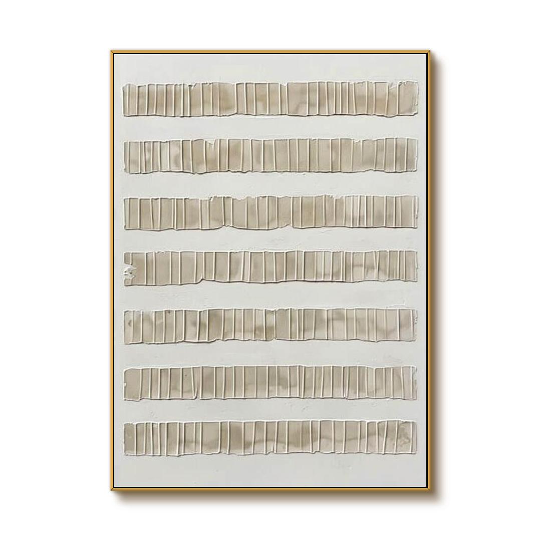 Beige Rhythms - Modern Wabi Sabi Textured Wall Art