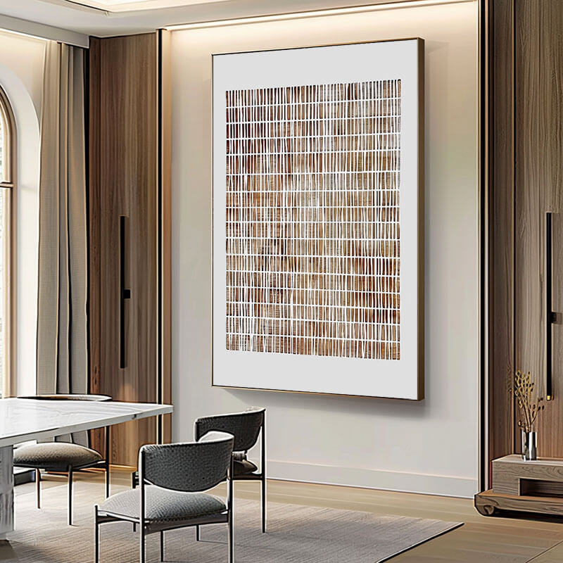 Whispered Lines - Original Wabi Sabi Canvas Art