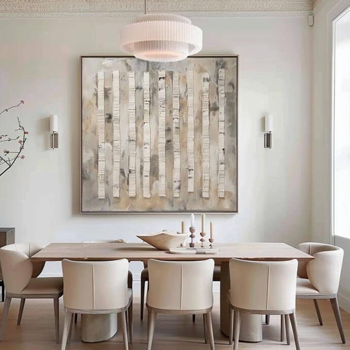 Layers of Silence - Beige Wabi Sabi Abstract Art Painting
