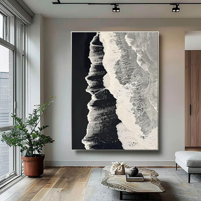 The Frothy Frontier I - Original Abstract Textured Wall Art Painting