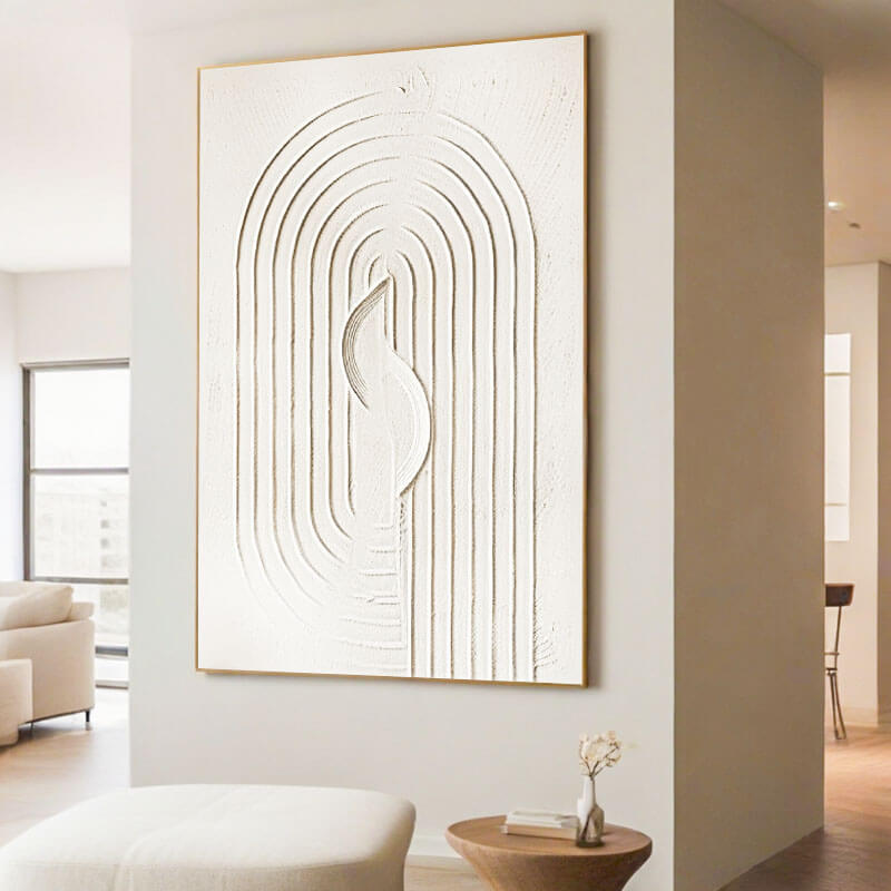 Cyclical Reverie - Texture Minimalist Canvas Art Painting