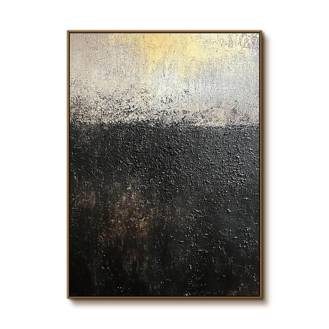 Luminescence - Original Black and White Abstract Canvas Art