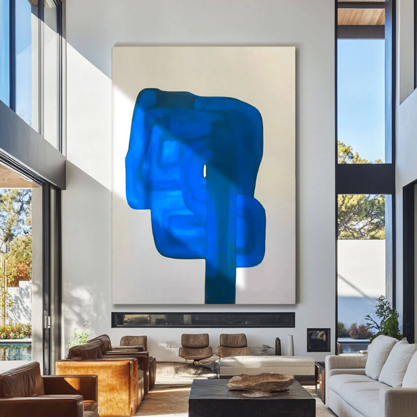 Deep Chamber - Bold Blue Abstract Art Painting