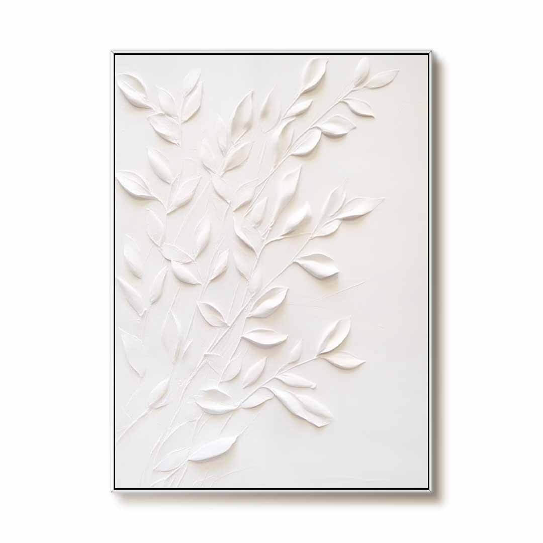 Garden Journal - White Modern Flower Art Painting