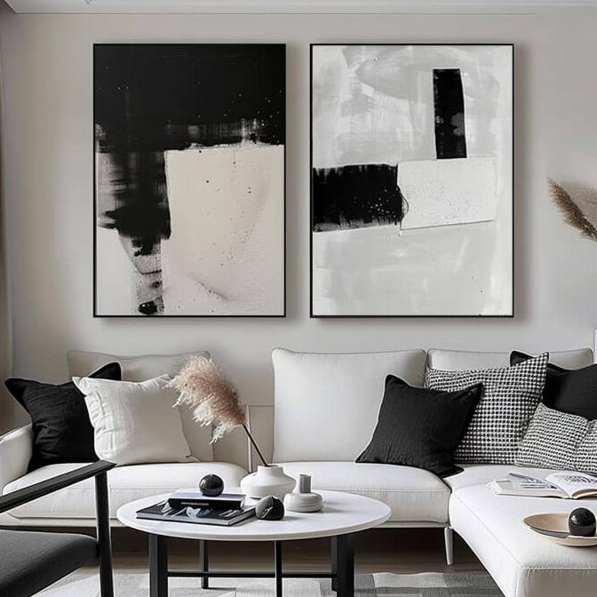 Break Down - Textured Abstract Wall Art Set of 2