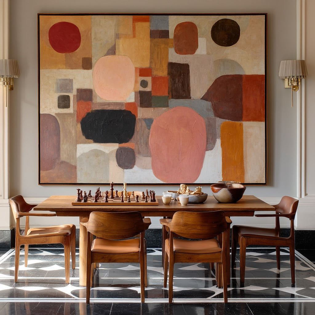 Organic Forms - Hand Painted Organic Geometric Abstract Wall Art