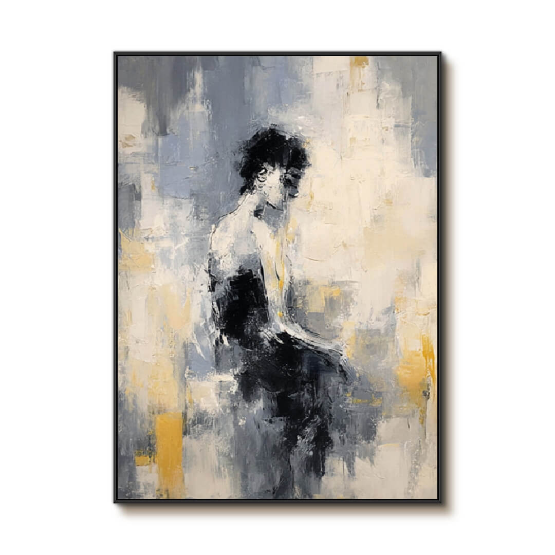 A Pause in Thought - Abstract Modern Figure Wall Art