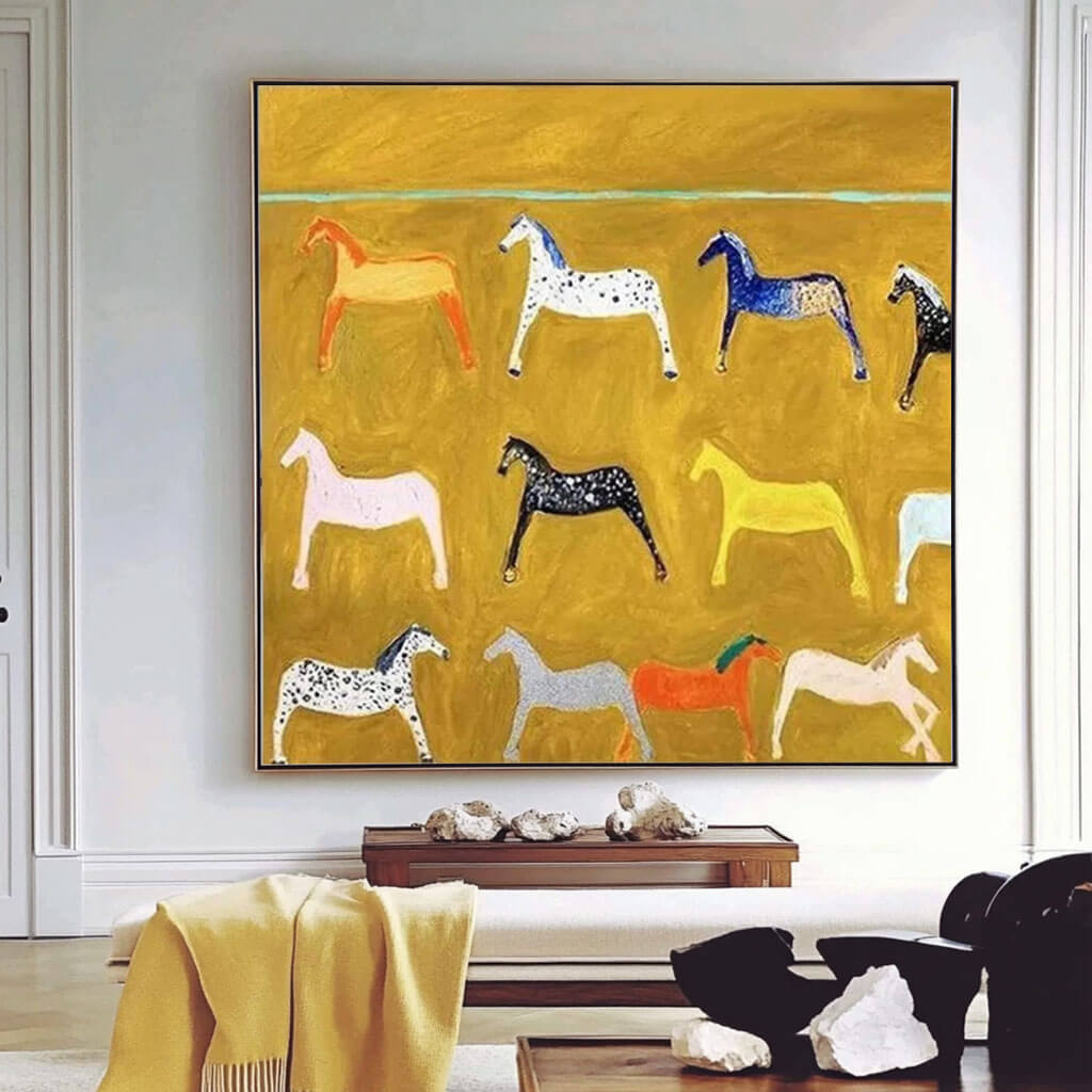 Horse Pals - Abstract Wall Art