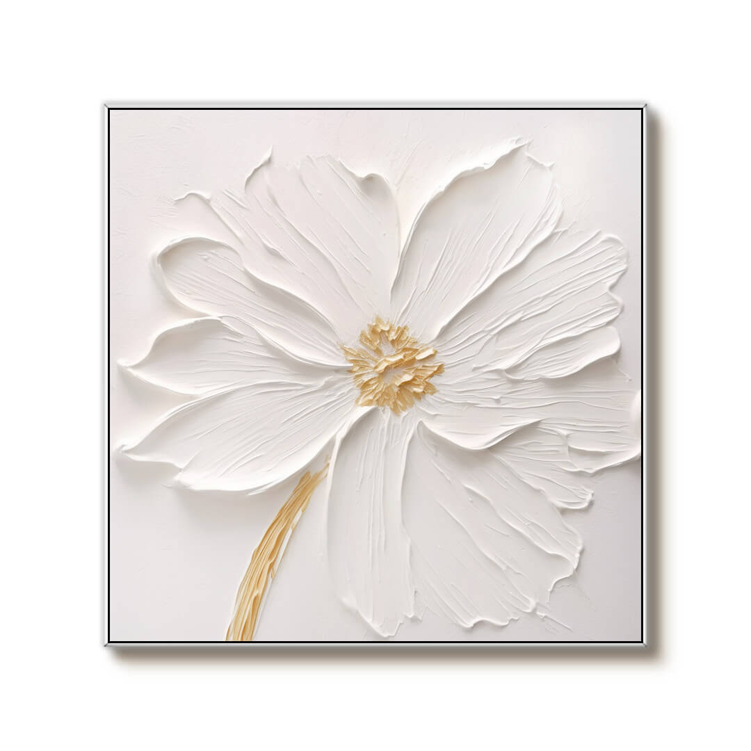 In Your Dreams - White Modern Abstract Wall Art Painting