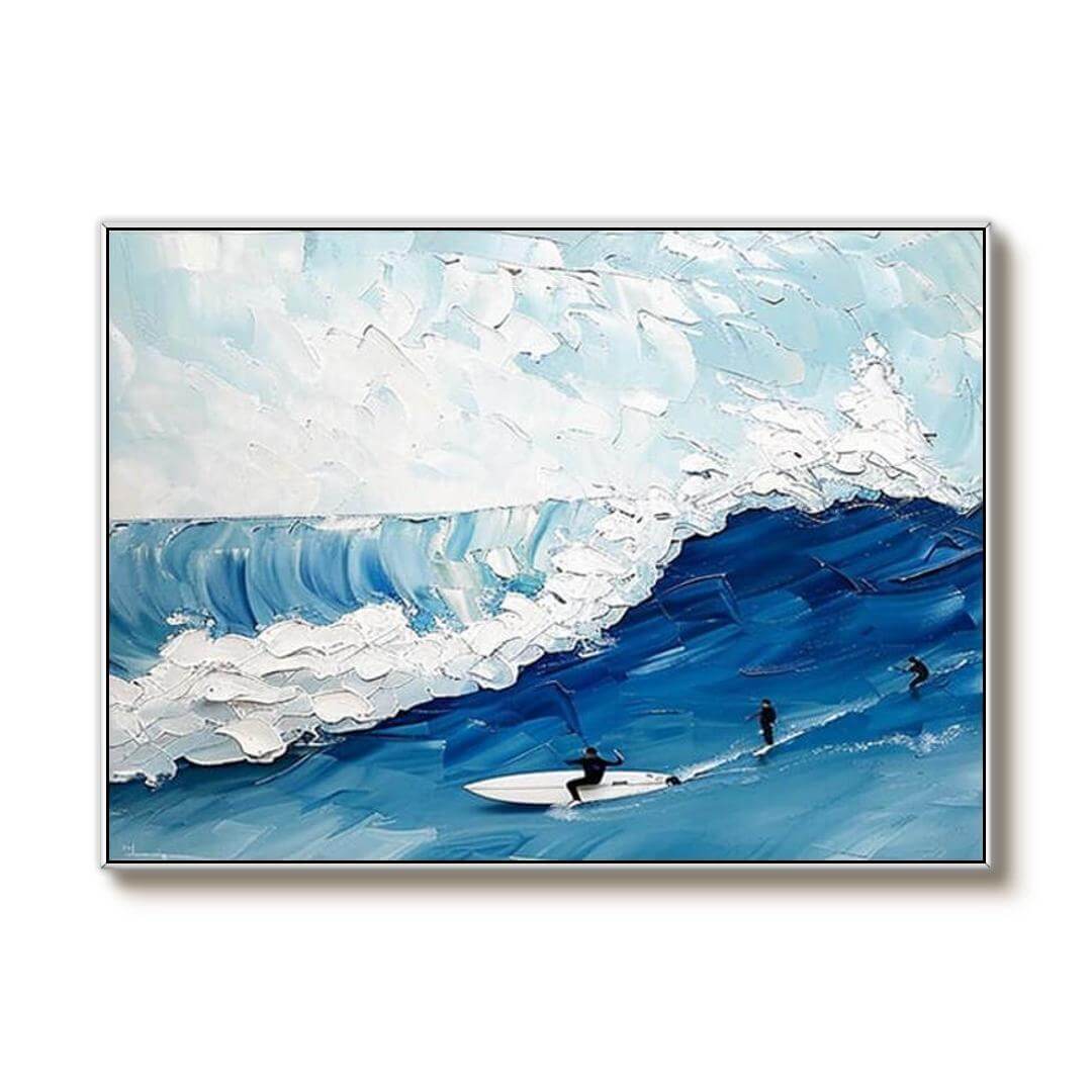 Surfing - Large Original Textured Wall Art Painting