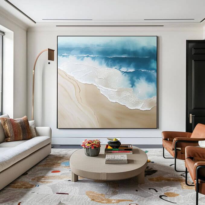 Song On The Beach I - Abstract Seascape Wall Art Painting
