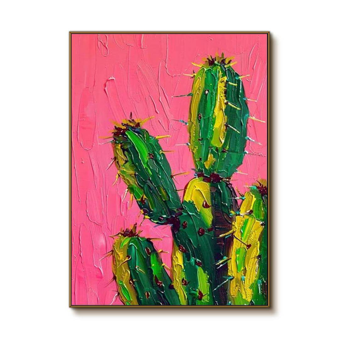 Cactus I - Original Textured Abstract Wall Art