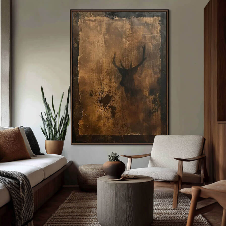Stagmark - Brown Black Abstract Wall Painting