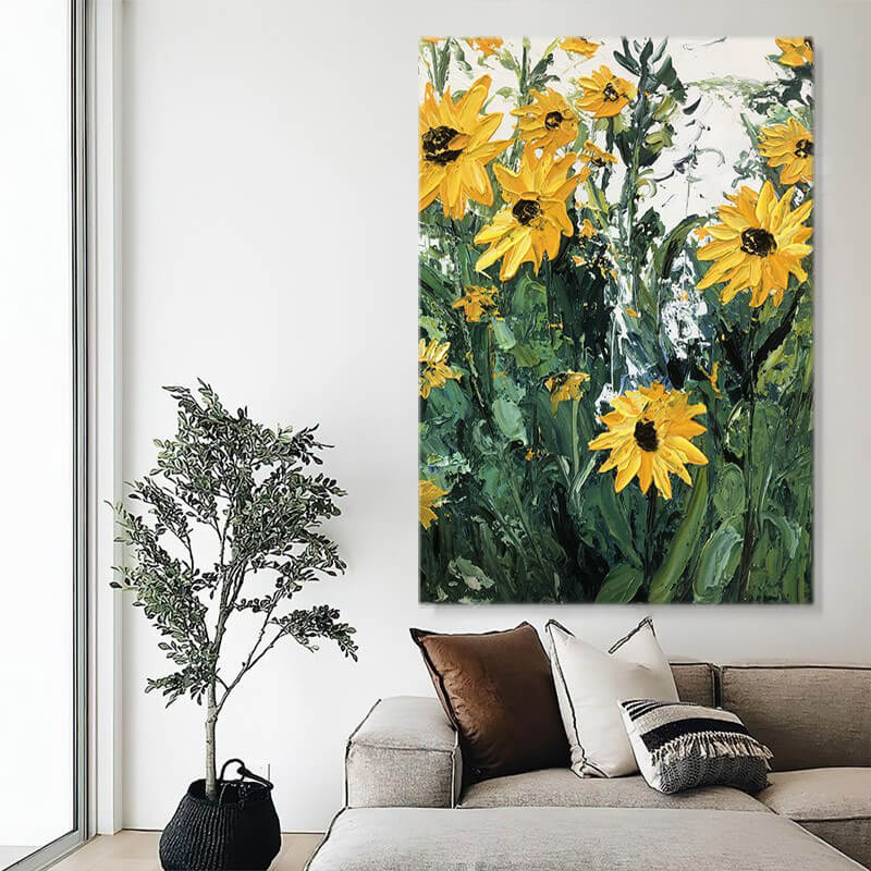 Sunflower - Large Abstract Wall Art