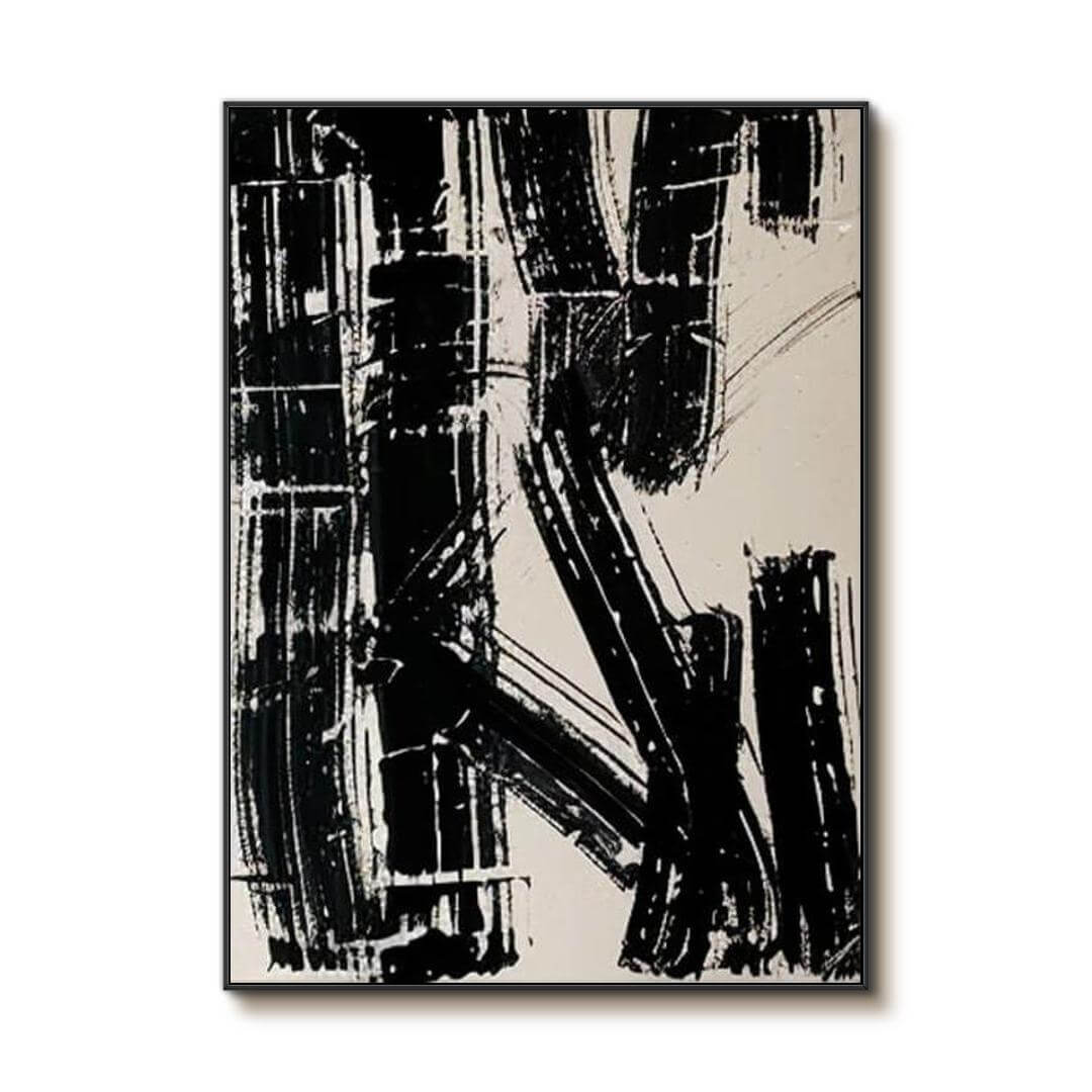 Bamboo - Abstract Botanical Canvas Art Painting
