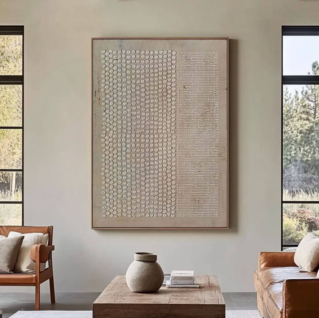 Invariable I - Beige Abstract Wall Art Painting