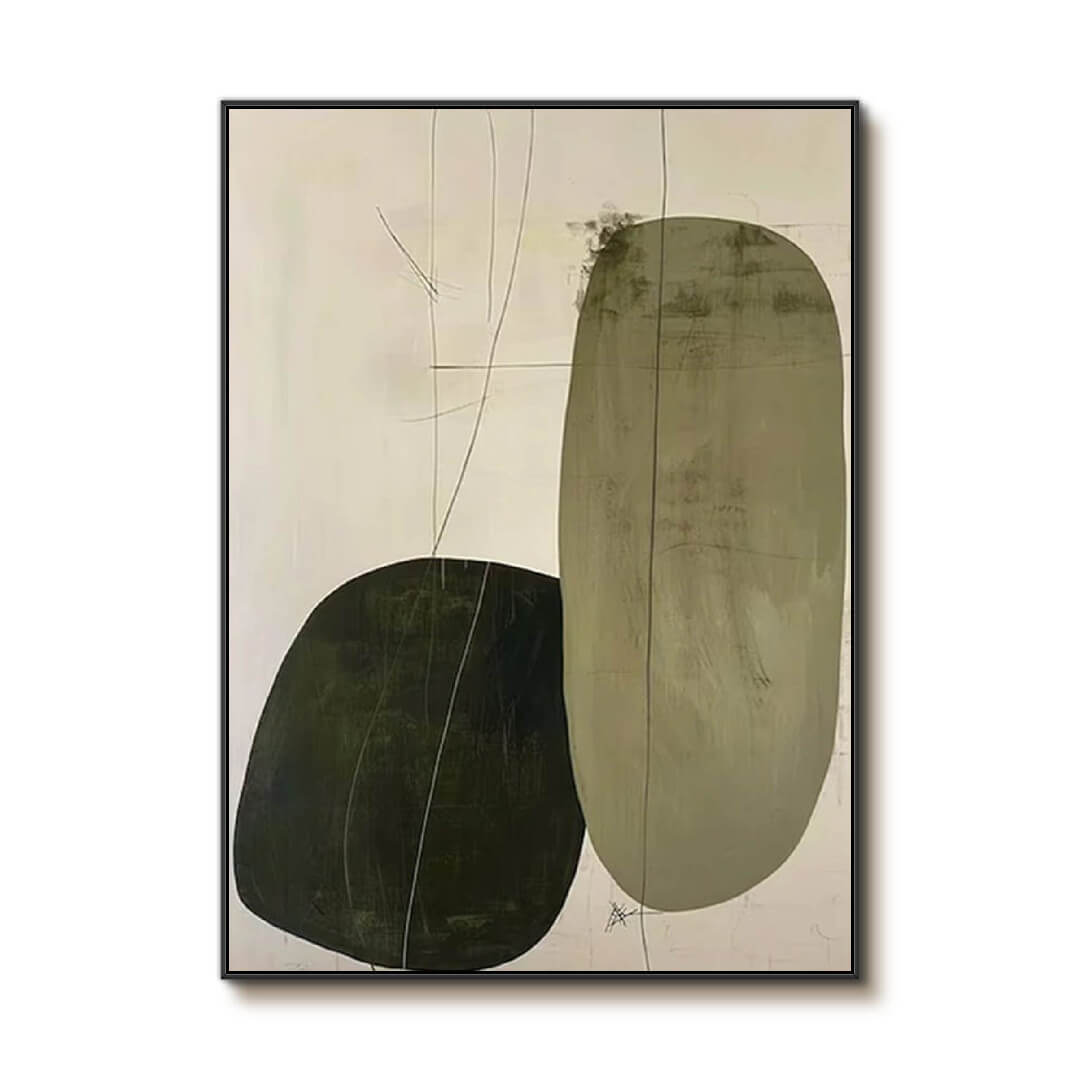 Dual Presence - Modern Abstract Minimalist Canvas Art