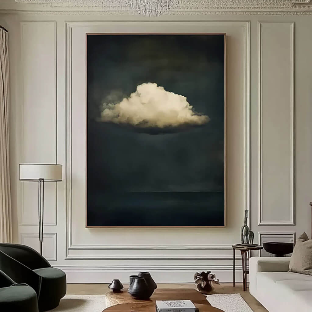 Clouds in the Dark Night - Cloudscapes Wall Art Painting
