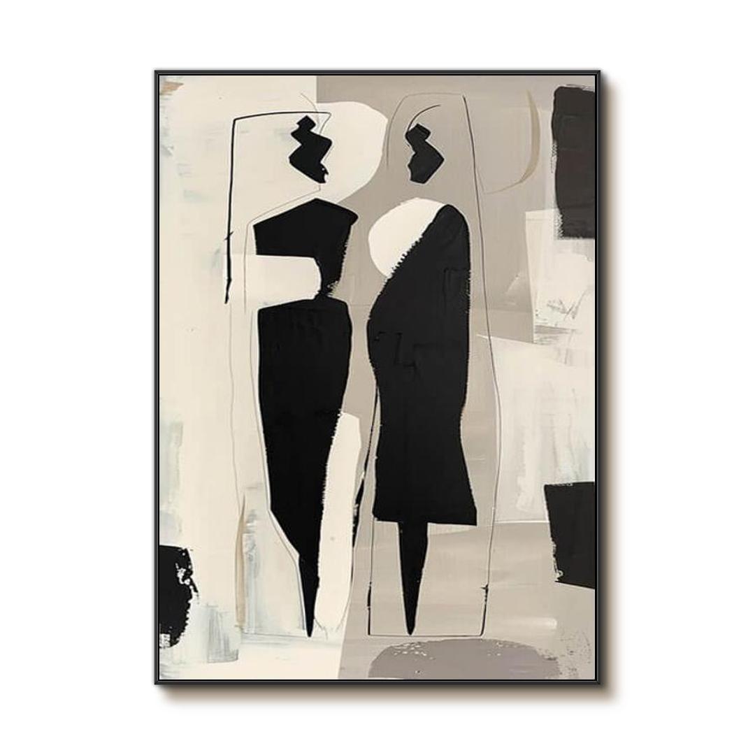 Silent Conversations - Large Minimalist Abstract Canvas Art