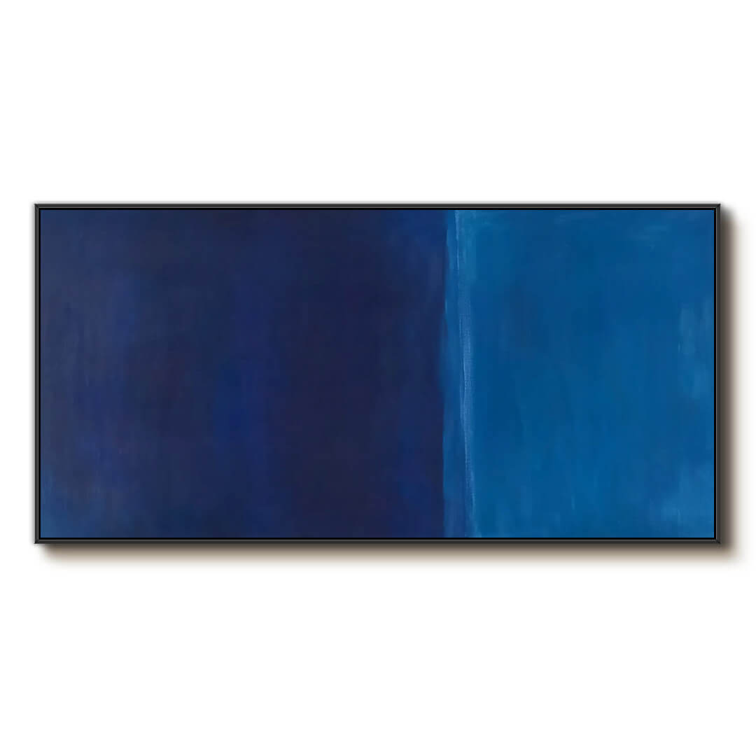 Blue and Blue - Abstract Canvas Art Painting