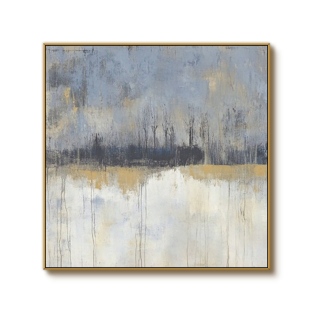 Autumn Riverbank - Wabi Sabi Abstract Landscape Wall Art