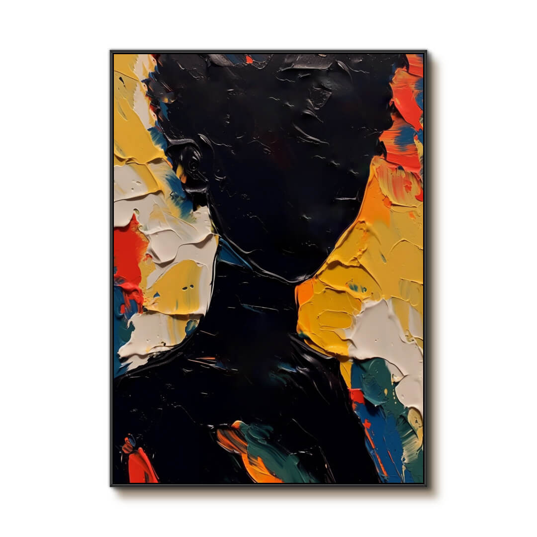 Imagination - Textured Colorful Figure Canvas Art