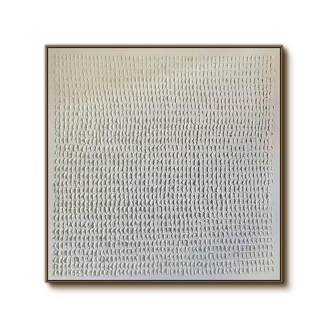 White Noise - Modern Minimalist Abstract Art Painting