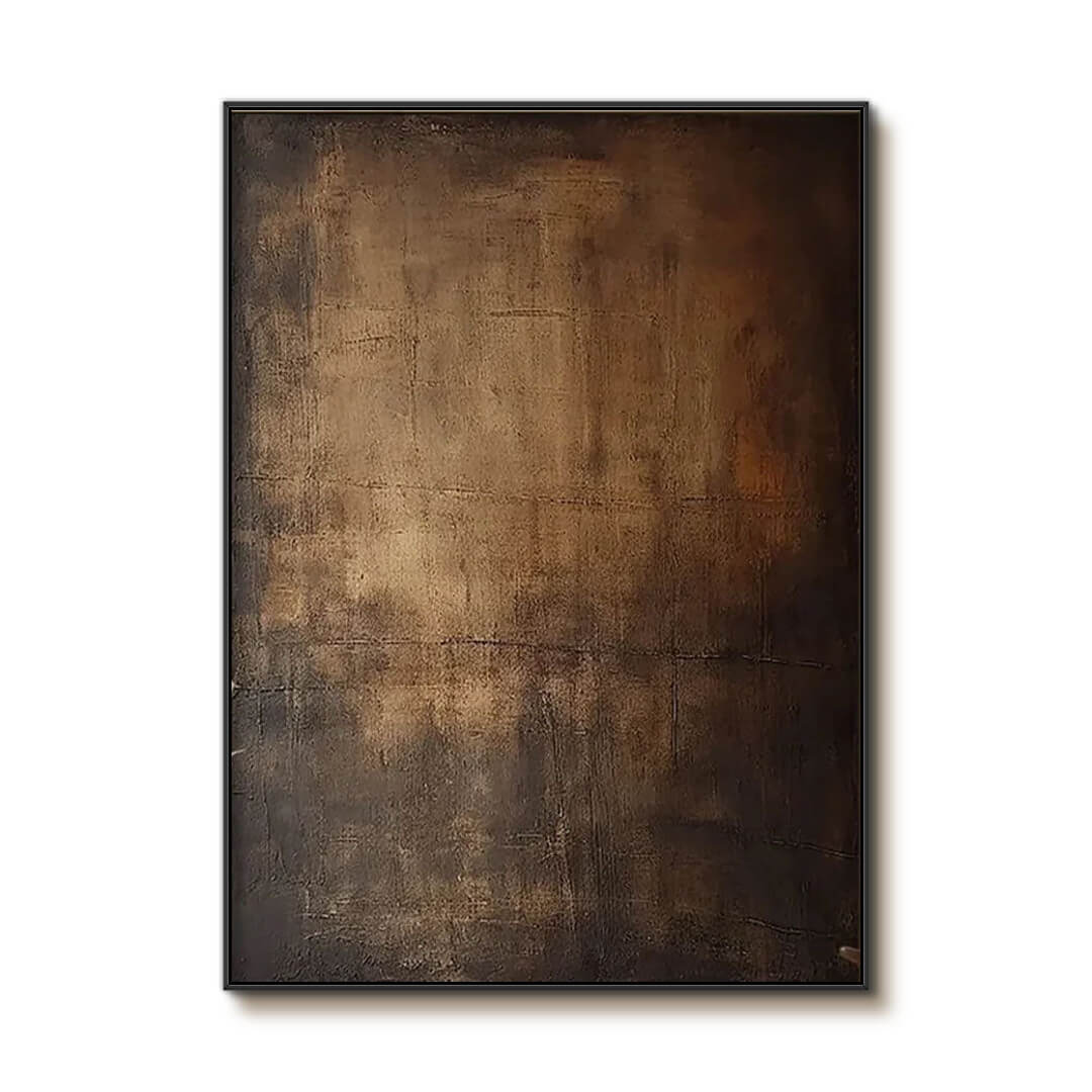 Worn Down - Minimalist Bronze Abstract Canvas Art
