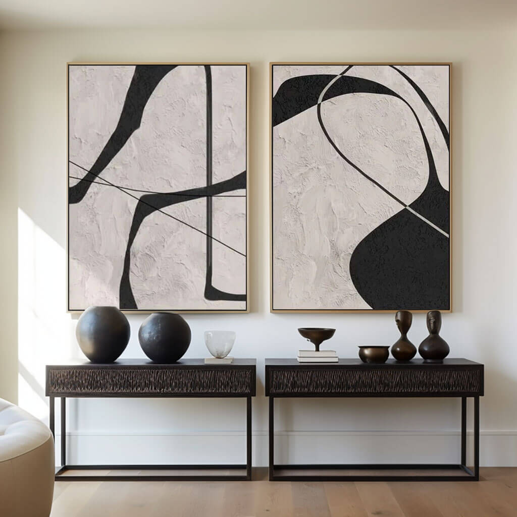 The Runes - Abstract Wall Art Set of 2