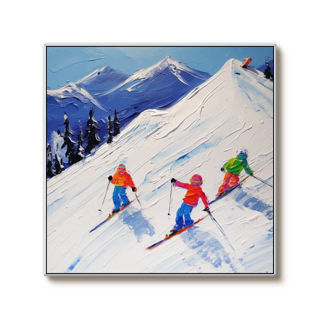 Hit the Slopes - Textured Abstract Art