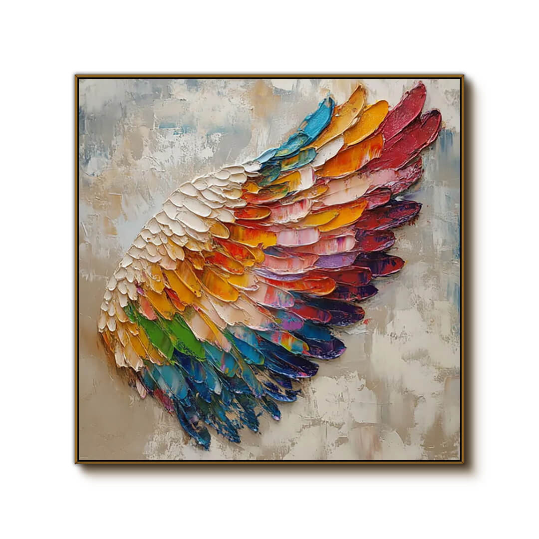 A Wing Unfolding - Large Textured Canvas Art Painting
