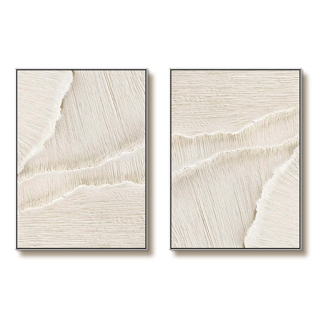 Drywave - Minimalist Textured White Wall Art