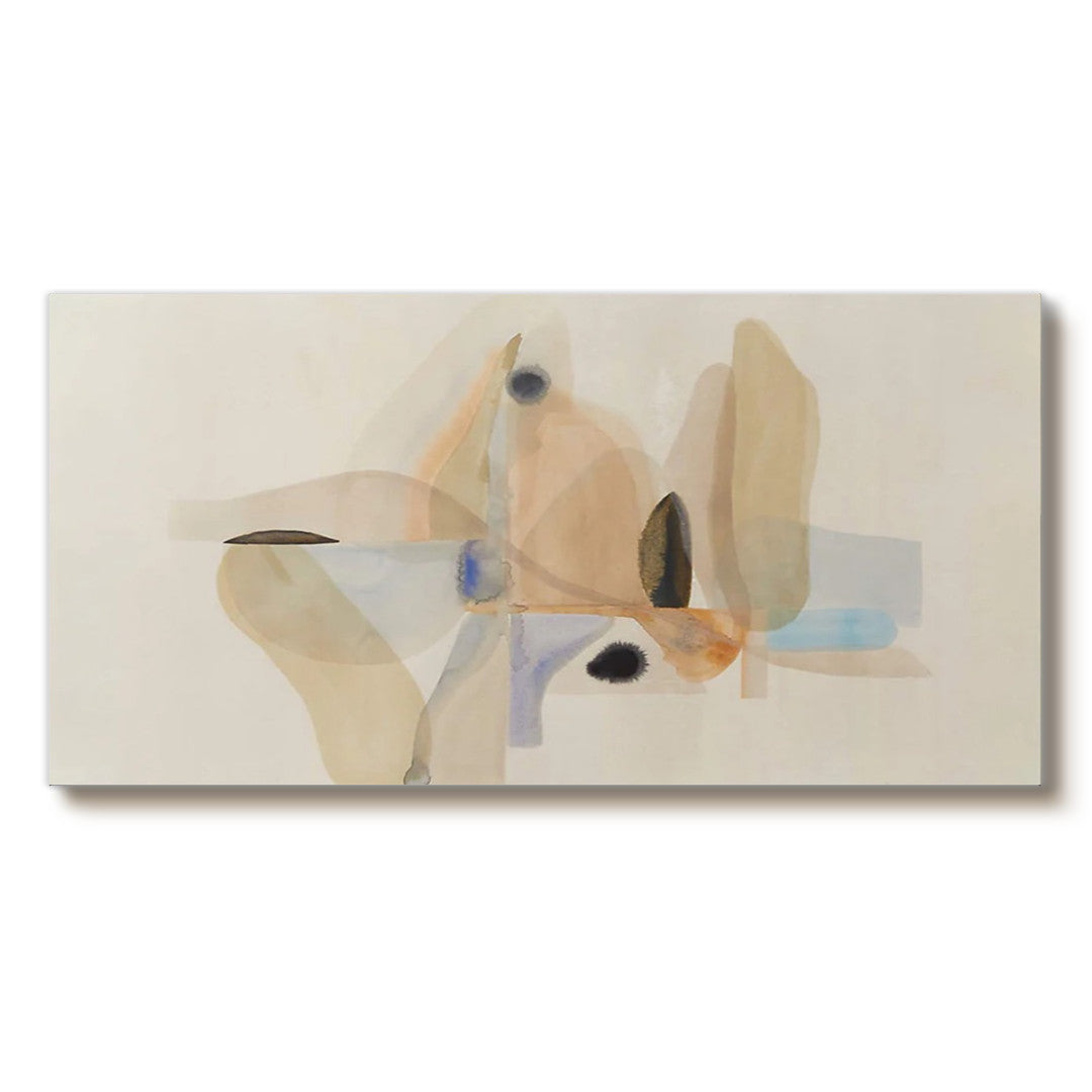The Zen of Breathing - Modern Ink Wash Style Abstract Wall Art