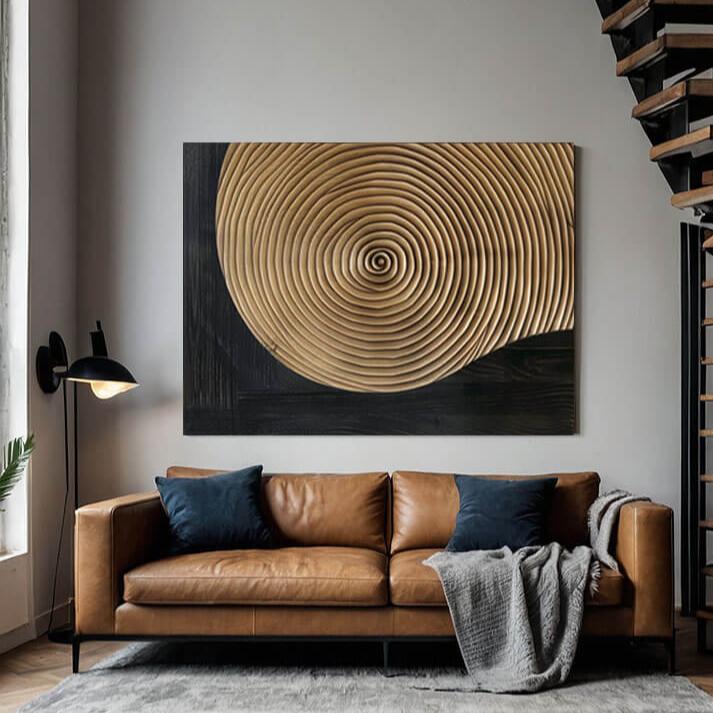 Circular Echoes - Minimalist Abstract Wall Art Painting