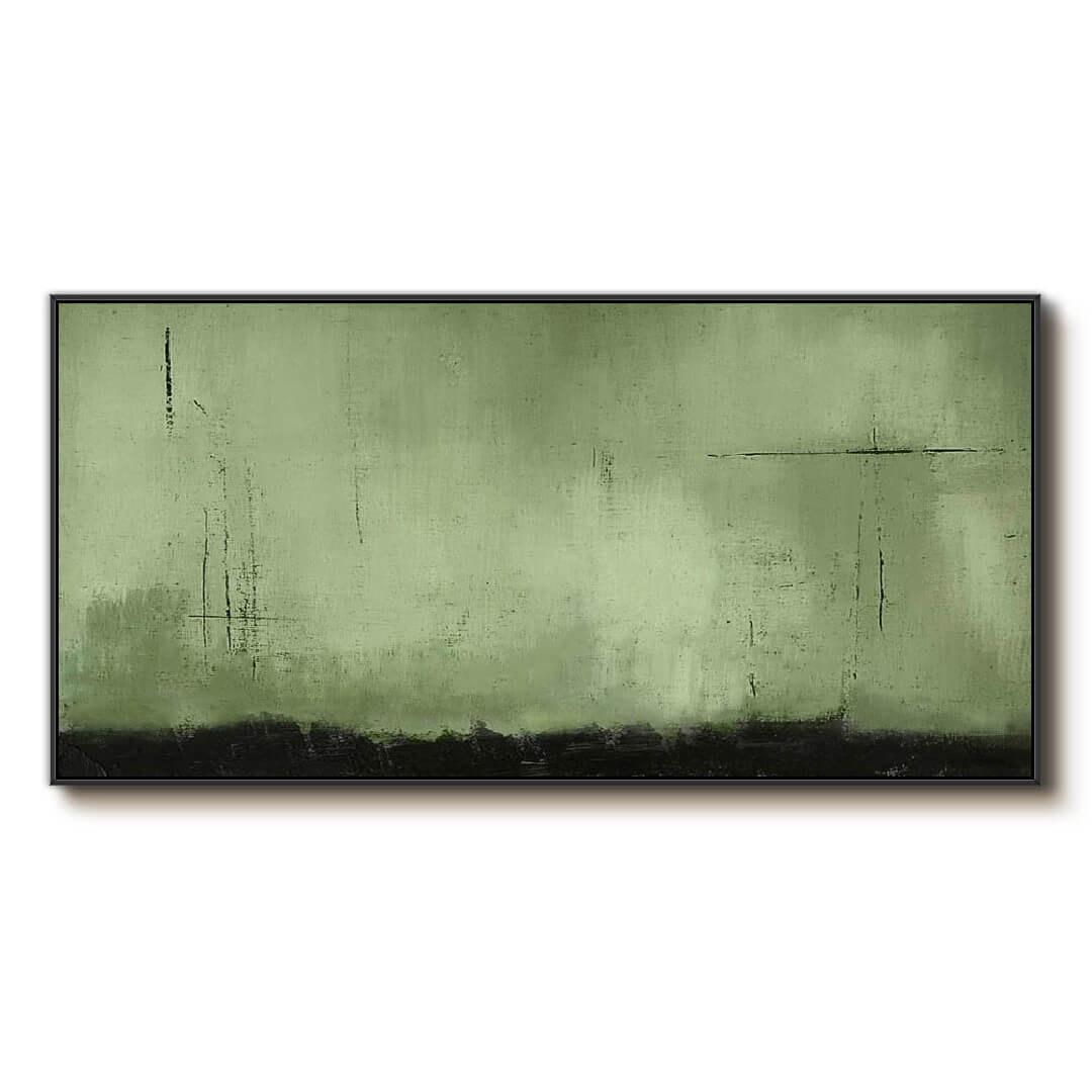 Unnamed Realm - Large Modern Green Abstract Wall Art