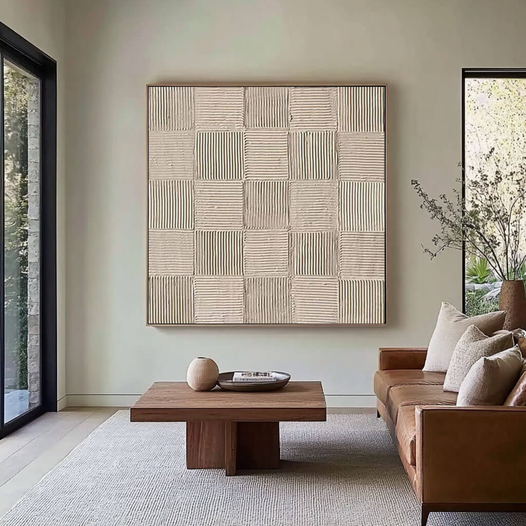 Linear Line - Large Textured Wall Art Painting